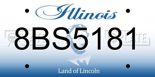 8BS5181 Illinois License Plate