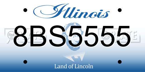 8BS5555 Illinois License Plate