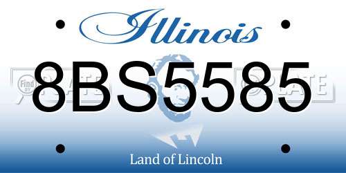 8BS5585 Illinois License Plate