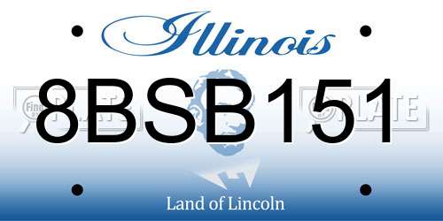 8BSB151 Illinois License Plate