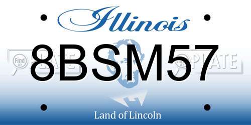 8BSM57 Illinois License Plate