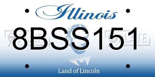 8BSS151 Illinois License Plate