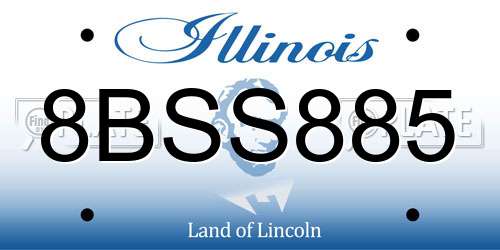 8BSS885 Illinois License Plate