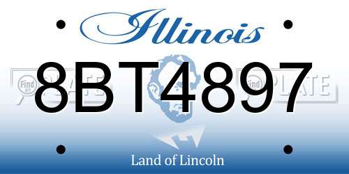 8BT4897 Illinois License Plate