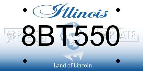 8BT550 Illinois License Plate