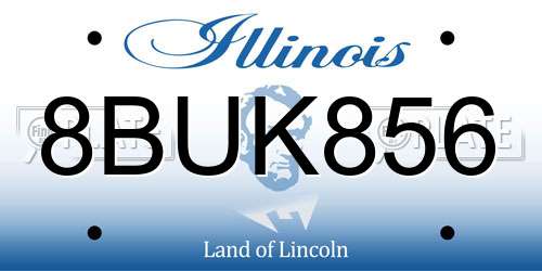 8BUK856 Illinois License Plate