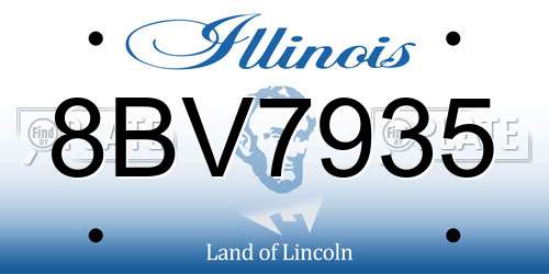 8BV7935 Illinois License Plate