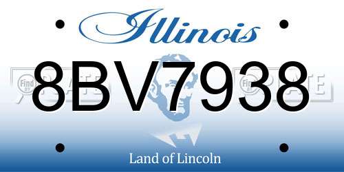 8BV7938 Illinois License Plate