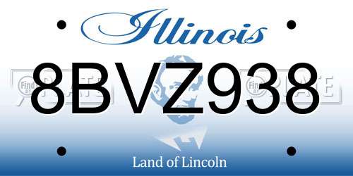 8BVZ938 Illinois License Plate