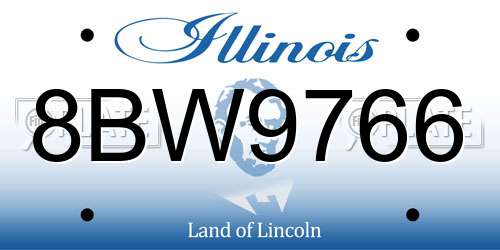 8BW9766 Illinois License Plate