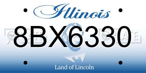 8BX6330 Illinois License Plate