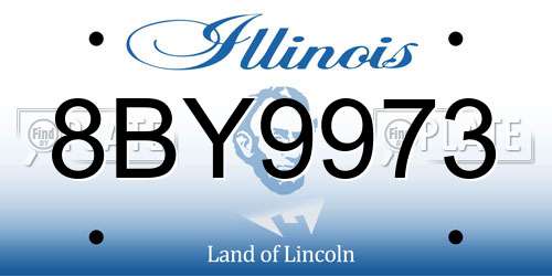 8BY9973 Illinois License Plate