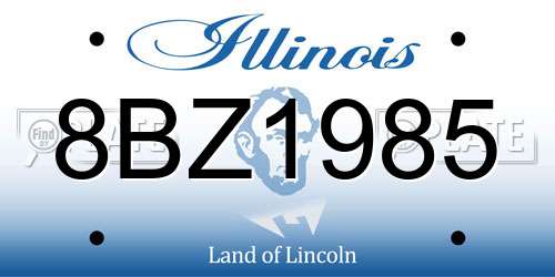 8BZ1985 Illinois License Plate