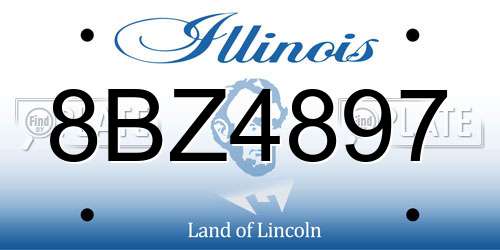 8BZ4897 Illinois License Plate