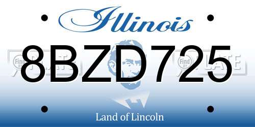8BZD725 Illinois License Plate