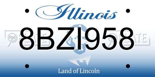 8BZI958 Illinois License Plate