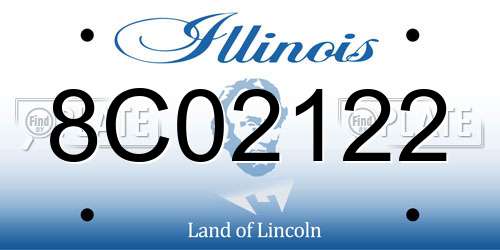 8C02122 Illinois License Plate