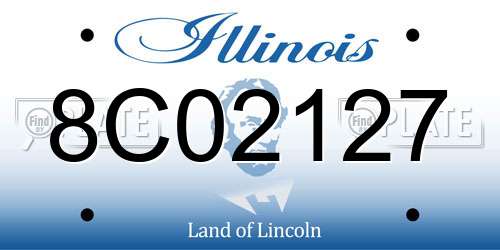 8C02127 Illinois License Plate