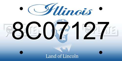 8C07127 Illinois License Plate