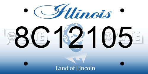 8C12105 Illinois License Plate