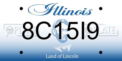 8C15I9 Illinois License Plate