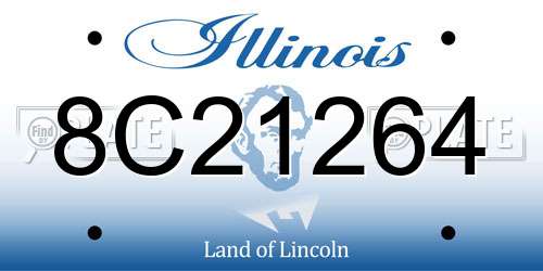 8C21264 Illinois License Plate