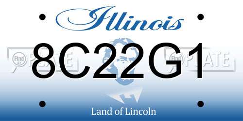 8C22G1 Illinois License Plate