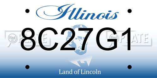 8C27G1 Illinois License Plate