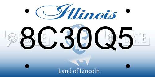 8C30Q5 Illinois License Plate