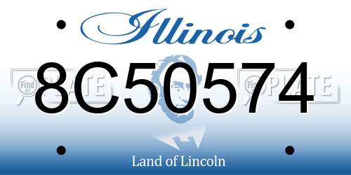 8C50574 Illinois License Plate