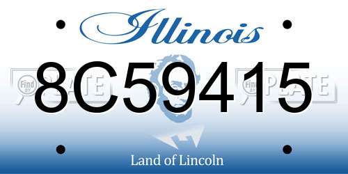 8C59415 Illinois License Plate