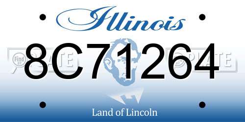 8C71264 Illinois License Plate