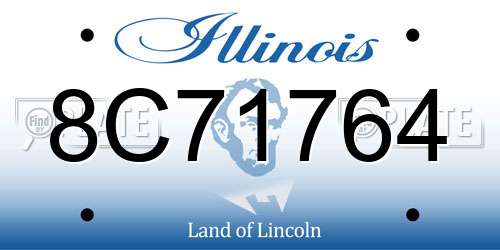 8C71764 Illinois License Plate