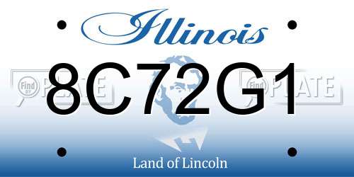 8C72G1 Illinois License Plate