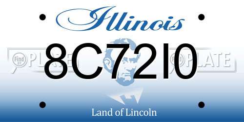 8C72I0 Illinois License Plate