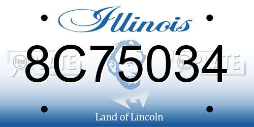 8C75034 Illinois License Plate