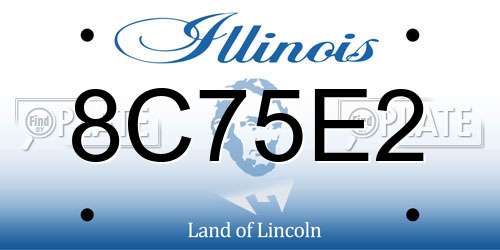 8C75E2 Illinois License Plate
