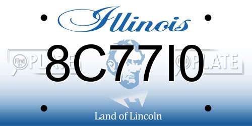 8C77I0 Illinois License Plate
