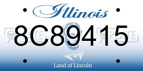 8C89415 Illinois License Plate