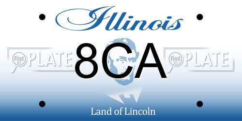 8CA Illinois License Plate