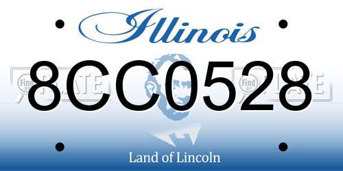 8CC0528 Illinois License Plate