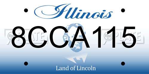8CCA115 Illinois License Plate