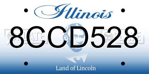 8CCD528 Illinois License Plate