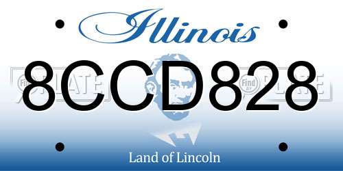 8CCD828 Illinois License Plate