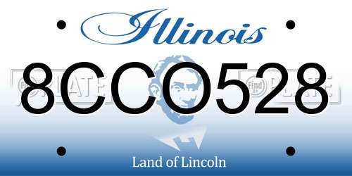 8CCO528 Illinois License Plate