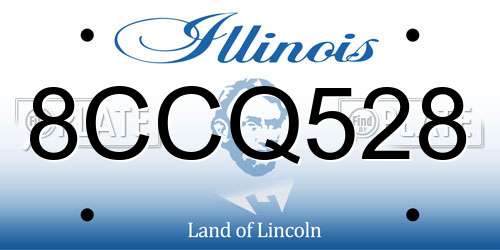 8CCQ528 Illinois License Plate