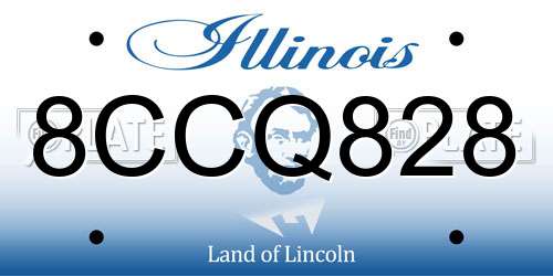 8CCQ828 Illinois License Plate