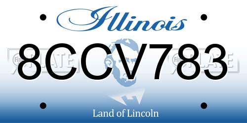 8CCV783 Illinois License Plate
