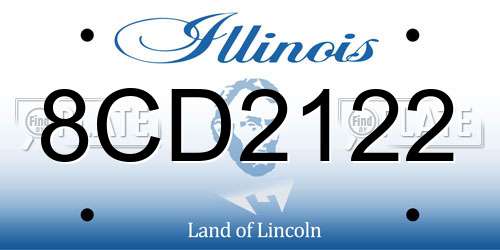 8CD2122 Illinois License Plate
