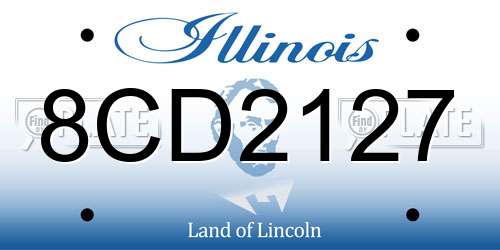8CD2127 Illinois License Plate